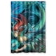 thumbnail image 1 of Cortina de ducha con diseño de sirena y diamantes, juego de cortinas de baño con ganchos, tamaño 48 x 72 pulgadas, 1 of 3