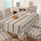 thumbnail image 3 of Mantel De Lino Ipermeable Con Borlas Incluye Fundas Silla Tf Geométrico Marrón Claro, 3 of 3