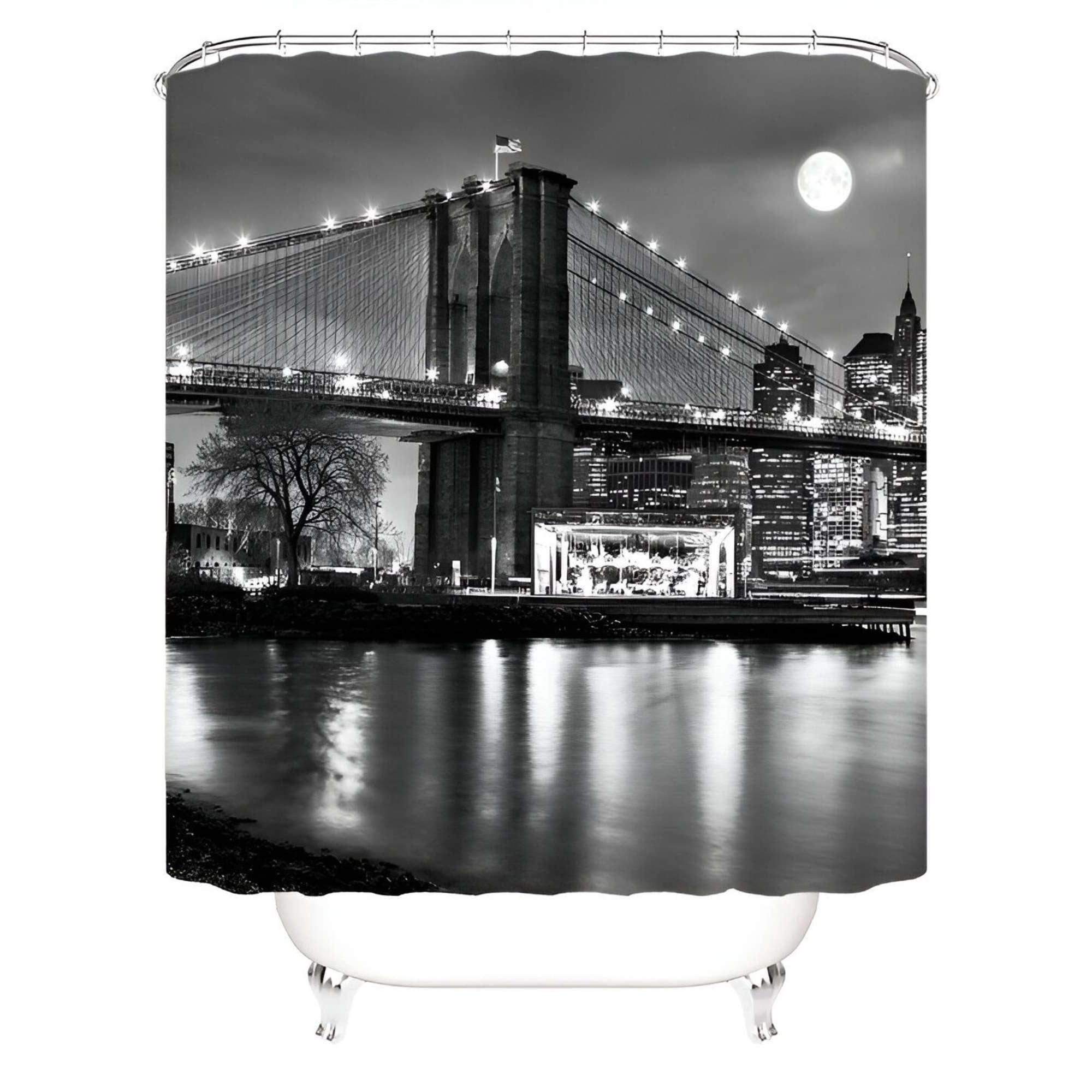 Genérico - Cortina De Baño Impermeable Más Forro De Ducha 180x180 Cm