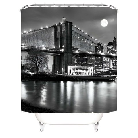 Genérico - Cortina De Baño Impermeable Más Forro De Ducha 180X180 Cm