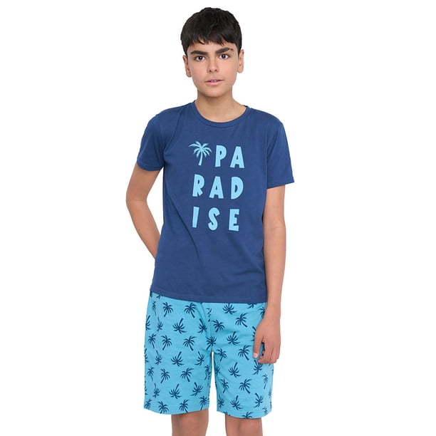 Pijama Niño Teen Corto Navy Corona