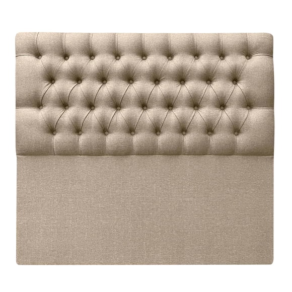 Respaldo Capitone Premium Queen Lino Beige