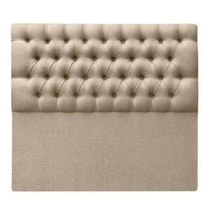 Espacio Hogar - Respaldo Capitone Premium 1,5 Plazas Lino Beige