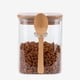thumbnail image 2 of Frasco Contenedor Vidrio 1400mL 15cm Cuadrado Cuchara Bambú, 2 of 3