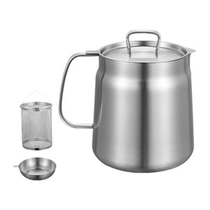 Magideal - Olla Para Sopa, Olla Para Freidora, Herramienta Multiusos, Olla Para Freír De Acero Inoxidable Con Cesta Para Picnic, Estufas De Camping, Patatas Frit