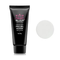 Bluum Creative Nails - Polygel Glitter Blanco 60Gr - Gel Para Uñas