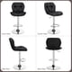 thumbnail image 3 of Set de 2 Taburetes de Bar Yaheetech Cuero PU Negro Giratorios, 3 of 3