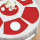 thumbnail image 5 of Manteles individuales de mesa con forma de cuña y centro de mesa redondo, lavables, juego de 7 manteles individuales para mesa de comedor., 5 of 5