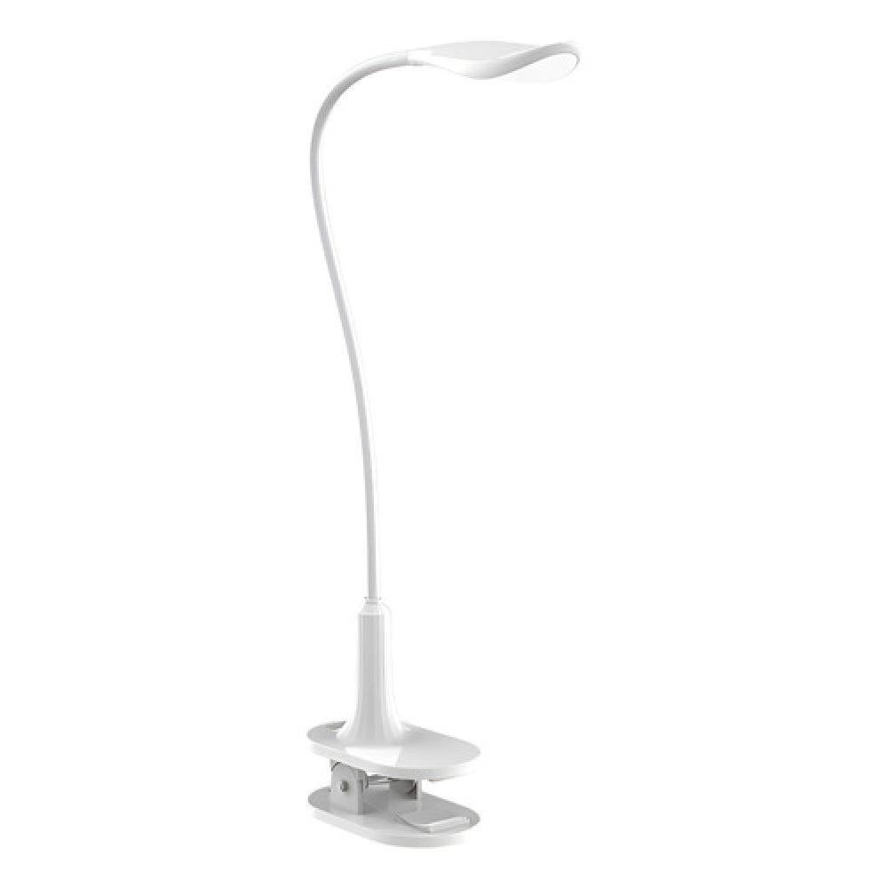 Lámpara De Mesa Clip Drl Recargable Clip Luz Fría Touch Usb Blanco Blanco