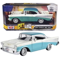 Maqueta De Coche Fundido A Presión Motormax 1957 Chevy Bel Air Lowrider 1/24