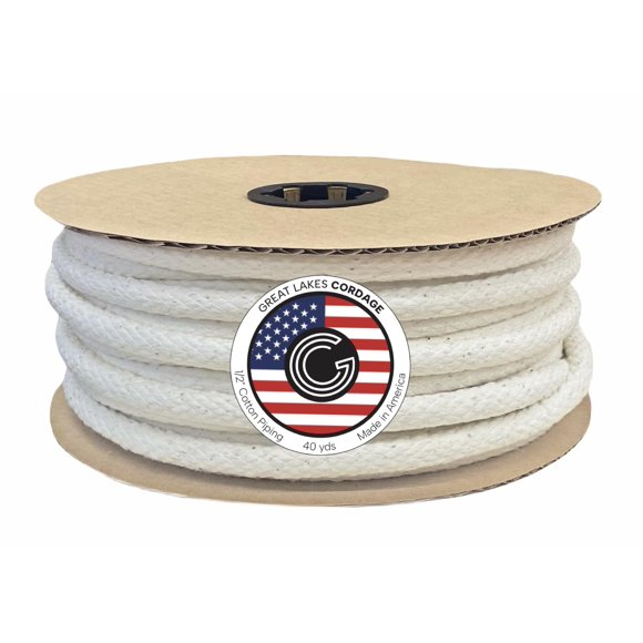 Cuerda de ribete de algodón 1,3 cm (½ pulgada) 40 yds – Great Lakes Cordage