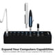 thumbnail image 2 of Hub USB SABRENT de 10 puertos y 60 W con interruptores de alimentación y LED HB-BU10, 2 of 7