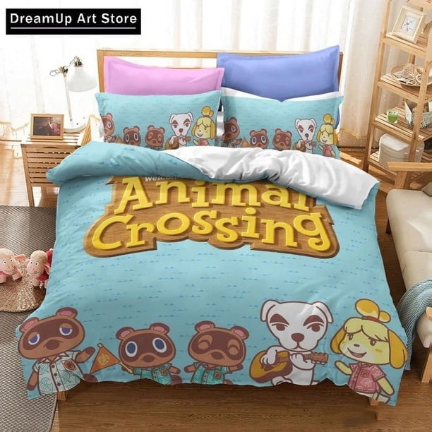x1279 Bed Sheets Cartoon Game Bedding Set Boys Girls Twin Full Size Duvet Cover Pillowcase Bed Adult Bedroom 3-Piece Bedding Set (1 Duvet Cover + 2 Pillow Shams) nj1279