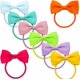 thumbnail image 5 of Lazos para el pelo para bebé, 50 unidades de gomas elásticas con lazos para el pelo, lazos pequeños para coletas, coleteros para bebés, niñas y niños pequeños en pares., 5 of 7
