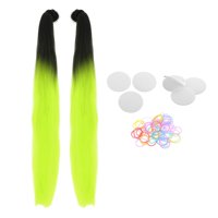 Ioensy - Coletas Para Casco De Motocicleta, Coletas Para El Cabello, Colas De Caballo Para Motocicleta, Bicicleta, Amarillo Fluorescente