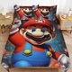 thumbnail image 1 of Super Mario 3-Piece Comforter Set for Bedroom Super Mario Bedding Set for Kids Adults Soft Microfiber Duvet Cover Set with Zipper Closure, 1 of 5
