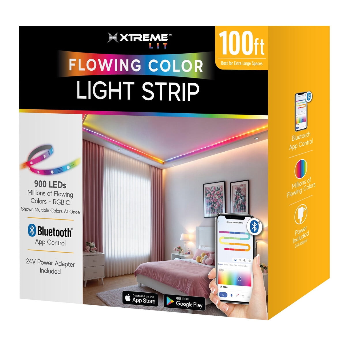 Tira Led Xtreme Lit 100ft Multicolor Rgbic Smart