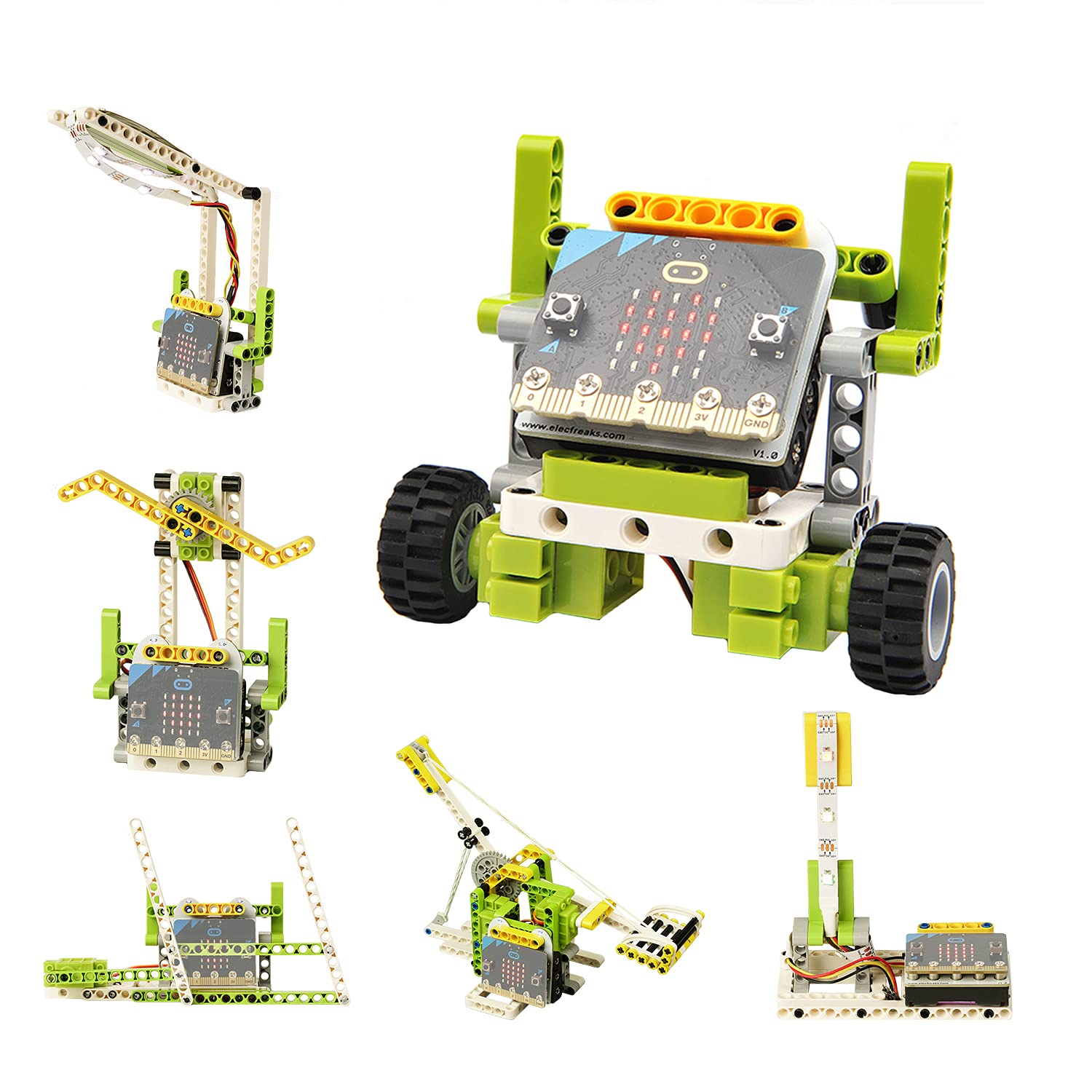 Kit De Ladrillos De Construcción Ef Elecfreaks Microbit Ring: Bit 6 En 1