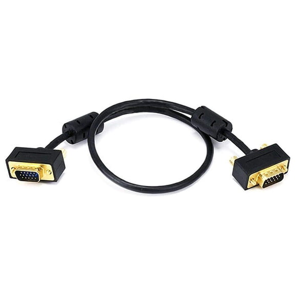 Cable de monitor Monoprice Ultra Slim SVGA Super VGA de 1.5 pies M/M