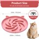 thumbnail image 5 of Comedero para Gato Sarnxgr 2 Piezas de Silicona Antirrápido Gris/Rosa, 5 of 7
