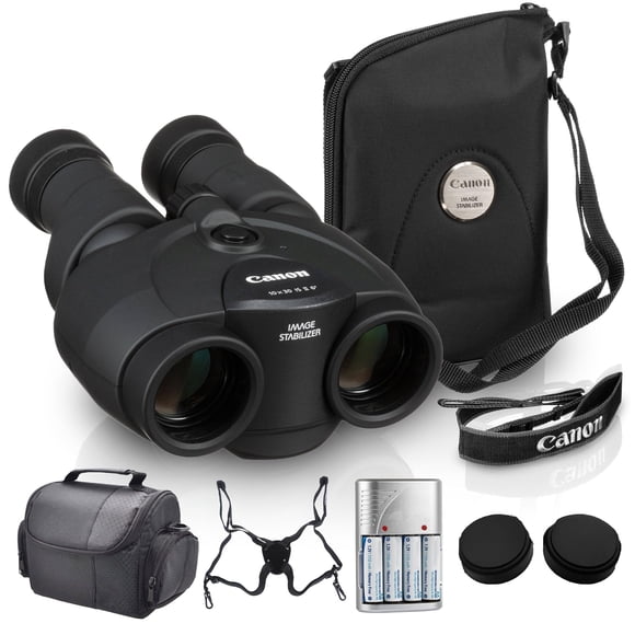 Binoculares Canon 10x30 is II con estabilización de imagen y accesorios