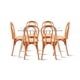 thumbnail image 1 of Comedor Mesa de Vidrio Rectangular 120x80 + 6 Sillas Amelia Vienna Madera Rattan - Natural, 1 of 4