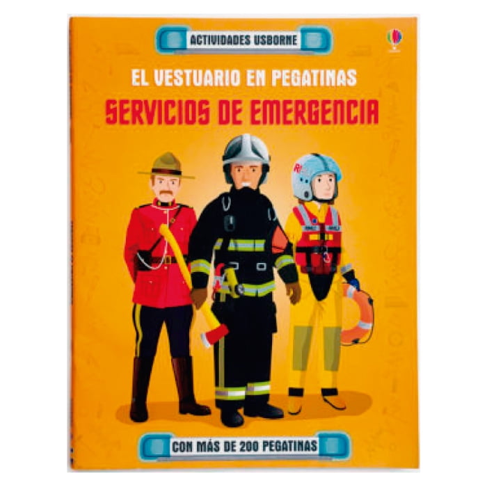 Usborne - Libro Servicios De Emergencia - Vestuario En Pegatinas