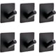 thumbnail image 1 of Ganchos adhesivos para toallas de baño, paquete de 6, resistentes, negros, para colgar en la pared, accesorios de decoración de baño (negro, paquete de 6), 1 of 7