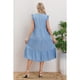thumbnail image 2 of Vestido Largo Algodon Primavera Mujer Cuello Mao Manga corta 3322, 2 of 3