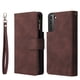 thumbnail image 1 of For Samsung Galaxy S23 S22 Plus Note 20 Ultra 5G Wallet Case For Women Men, PU Leather Magnetic Flip Lanyard Strap Wristlet Zipper Card Holder Phone Cases, 1 of 3