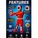 thumbnail image 2 of Dummy Stylus Junior King de lucha libre, 19 cm, sin relleno, rojo, 2 of 9