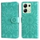 thumbnail image 1 of Funda tipo cartera FOXDOCK para Xiaomi Redmi Note 13 4G , diseño girasol en relieve, cuero PU, cierre magnético, soporte y tarjetero, 1 of 5
