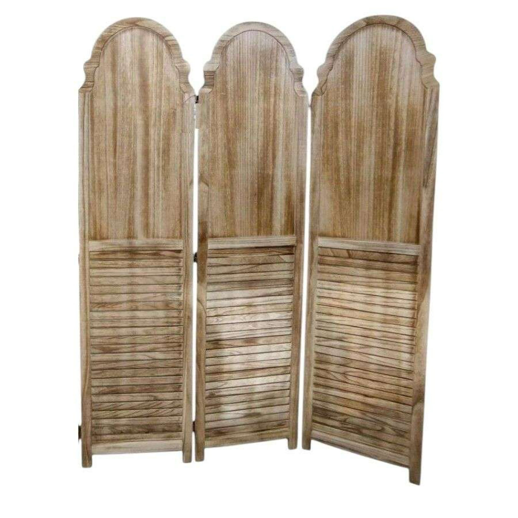 Oem - Biombo De Madera Resistente 3 Paneles Clasico 40x170cm