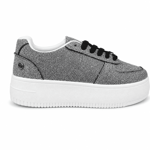 Zapatilla Mujer Plata/Glitter 233 Detogni