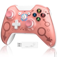 Genérico - Mando Inalámbrico Compatible Con Xbox 360 Y Consola Slim - Joystick De 2,4 Ghz, Doble Vibración, Diseño Ergonómico Para Pc Windows Xp/7/8/10-Rosa