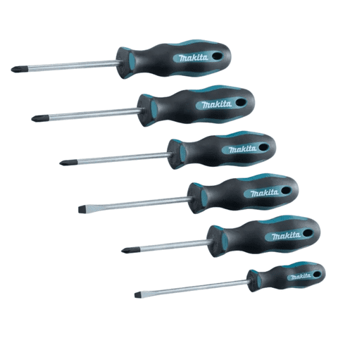 Set Destornilladores Makita 6Pzs Sl4/Sl5.5/Ph1/Ph2/Pz1/Pz2