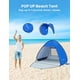 thumbnail image 4 of Carpa de playa Glymnis, con protección solar desplegable, UPF 50+, para 1-2 personas, 4 of 9