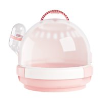 Ioensy - Jaula Transportadora Para Hámster Casa Para Hámster Cálida Para Exteriores Animales Pequeños Chinchilla Rosa