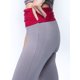 thumbnail image 3 of Jess de Meiko Leggings Capri Athleisure Casual con Cintura Plegable en Contraste para Mujer Gris Oscuro y Rojo S, 3 of 5