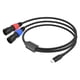 thumbnail image 2 of Tipo-C A 2 XLR Cable Divisor De Cable Y Altavoz De Auriculares De Cine En Casa 3M, 2 of 5