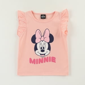 Polera Sin Manga Niña Damasco Minnie Mouse Disney