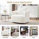 thumbnail image 4 of Silla giratoria de 360°, sofá de silla de acento de 38,2", silla de sofá giratoria tapiceada con almohada para salón, dormitorio, oficina y hotel, 4 of 6