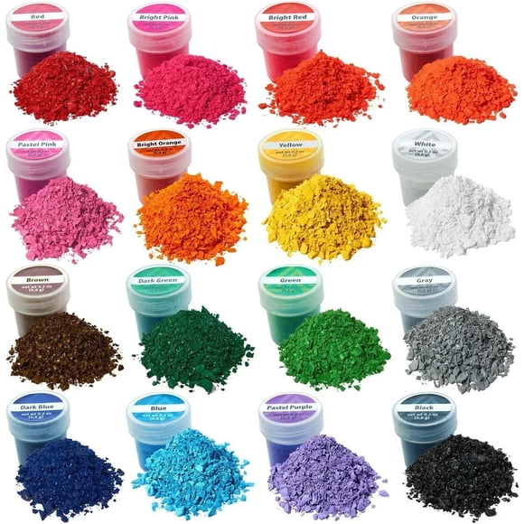 Set de tintes para cera de velas - 16 colores para hacer velas de soya 5.6 g