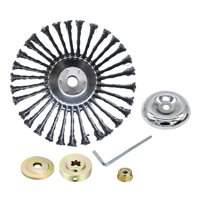 Magideal - Cepillo Giratorio De Alambre De Acero, Rueda De Desyerbado De 10'', Herramientas Eléctricas De Jardín Para Desempolvar, Cabezal De Corte De Cepillo De 5 Piezas