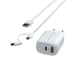 thumbnail image 2 of Cargador Rápido PD 20W con cable 2-en-1 DUS-WCHA-20PDK Blanco, 2 of 5