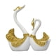 thumbnail image 3 of Lovely Swan Lover Estatua Estatuillas De Animales Interior Habitación Para Niños Decoración Para El Hogar Blanco, 3 of 5