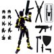 thumbnail image 1 of Figura de acción QAONIE 14 cm negro y amarillo con set de armas, 1 of 6