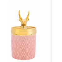 Genérico - Set 2 Tarro Decorativo Organizador Joyas Tapa Ciervo Jhn