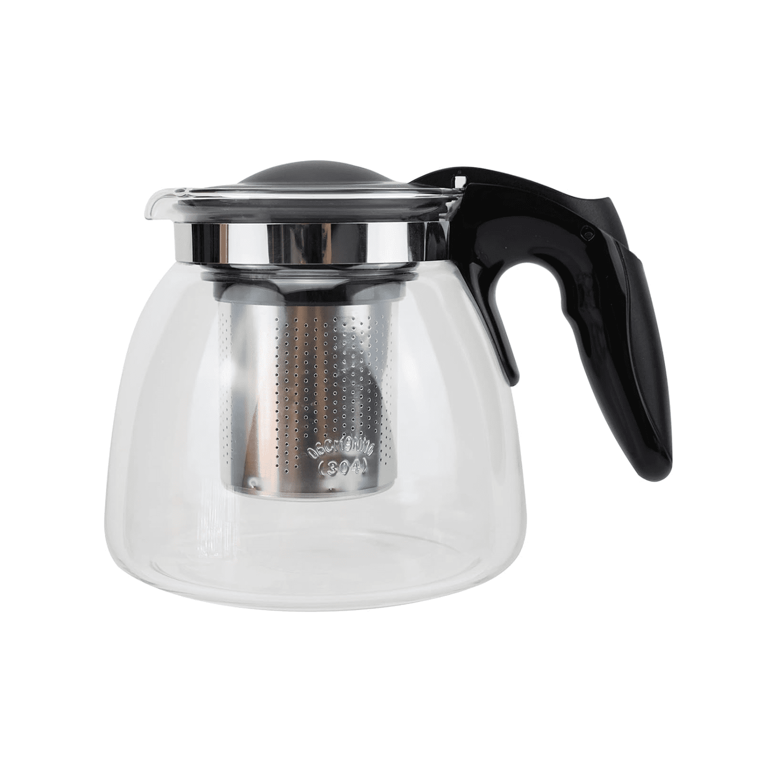Importclick - Hervidor Tetera Infusor Vidrio Cocina 900 Ml Negro