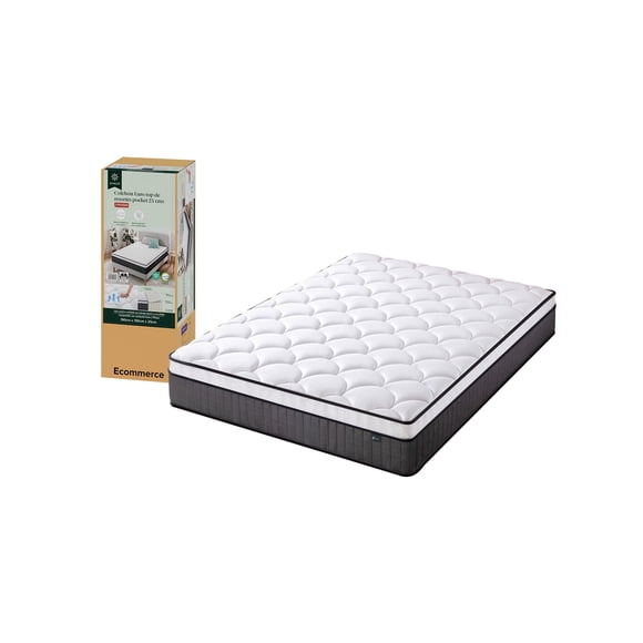 Colchón Zinus resortes pocket&nbsp; 2 Plazas 150x25x190cm